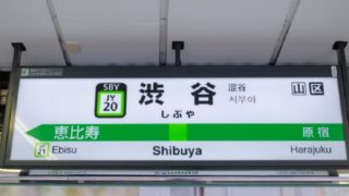 渋谷駅の看板